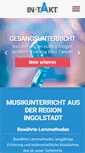 Mobile Screenshot of intakt-musikunterricht.de